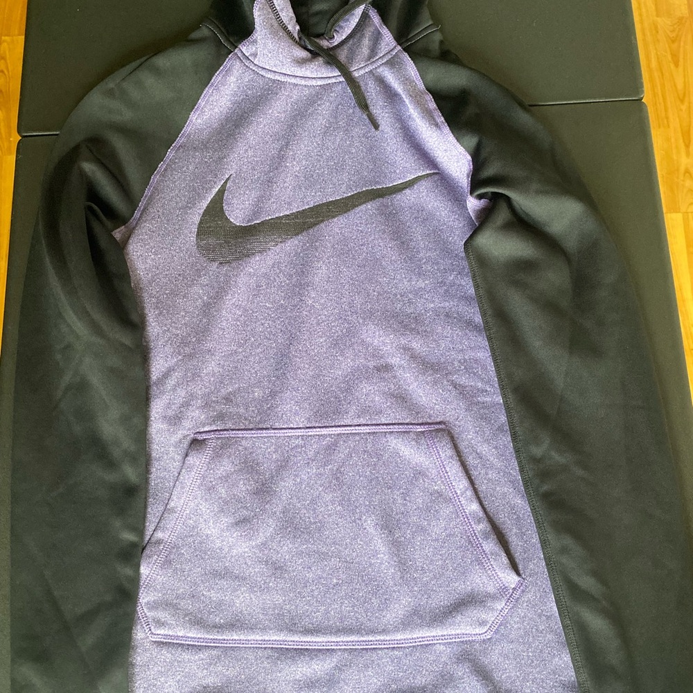 Nike All Time Swoosh GRX Purple & Black Hoodie Size XS Women's Fleece Lined